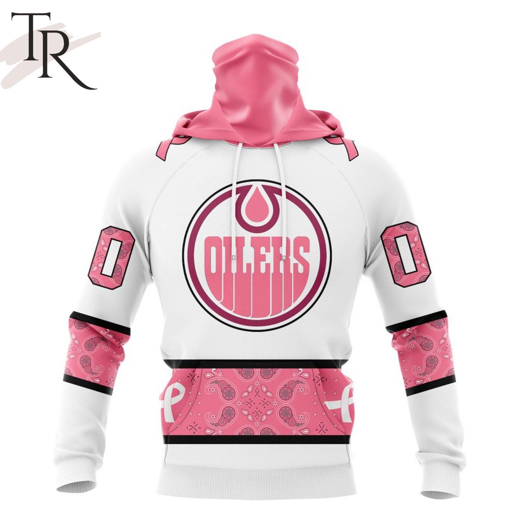 New 2025 NEW] Personalized NHL Edmonton Oilers In Classic Style With Paisley! IN OCTOBER WE WEAR PINK BREAST CANCER Custom Hoodie - Image 4